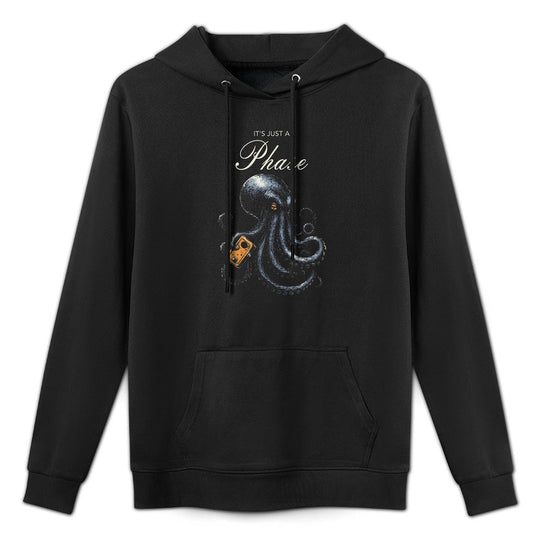 Its Just A Phase Octopus Guitar Player Effect Pedal Meme Medium-Weight Fabric Hoodie