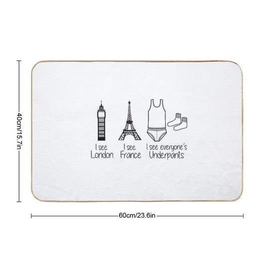 I See London, I See France, I See Everyone's Underpants  Versatile Bath Mat