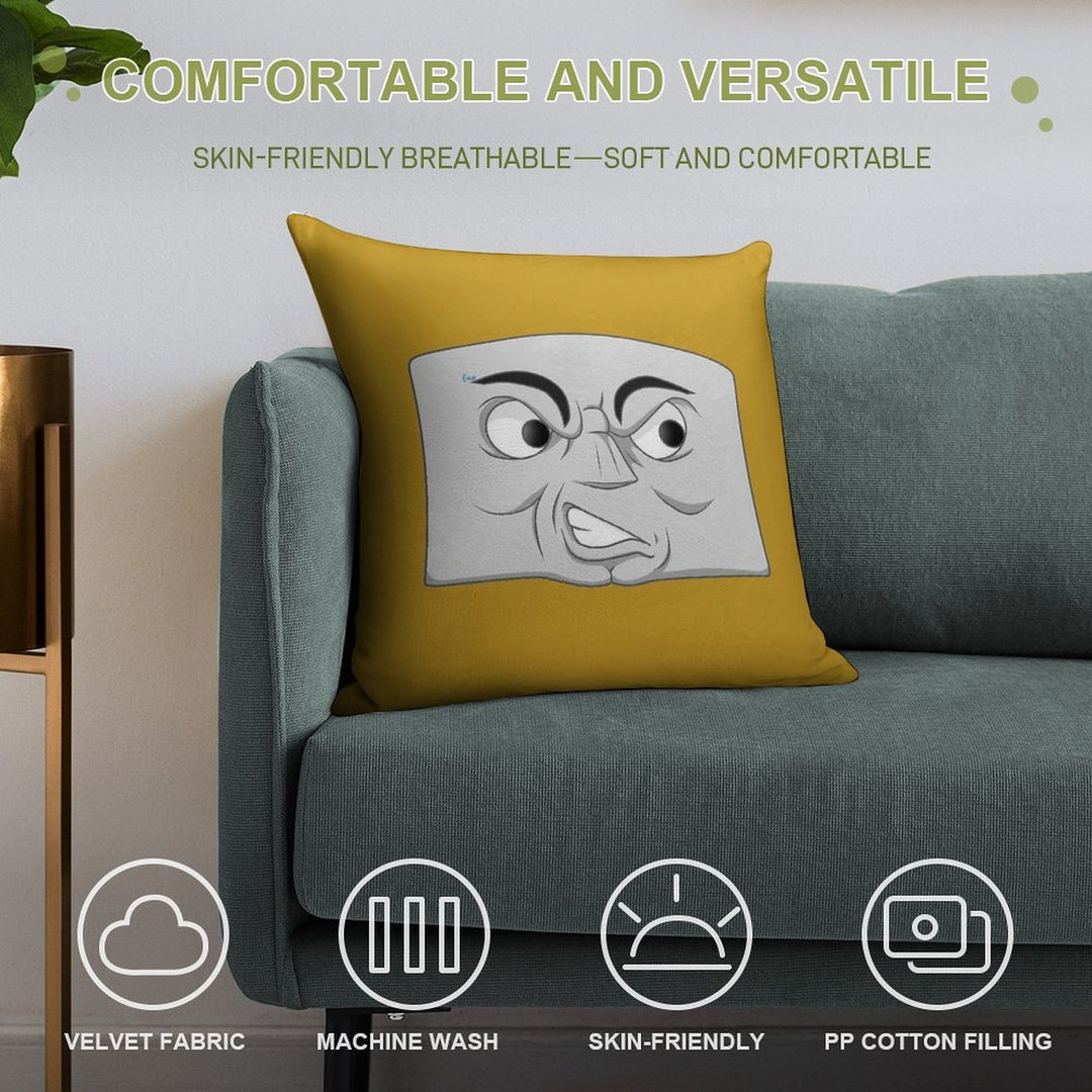 Diesel 10 (angry Face) Soft Ultra-Soft Texture Throw Pillow