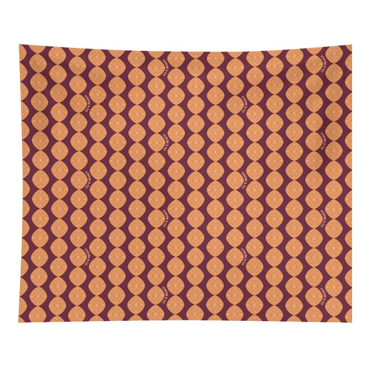 Atomic Blooms - Orange Maroon Tapestry