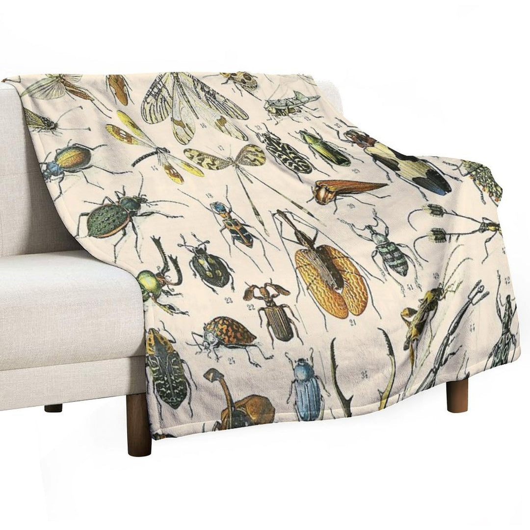 Insects Vintage Bug Chart Gift-ready Throw Blanket