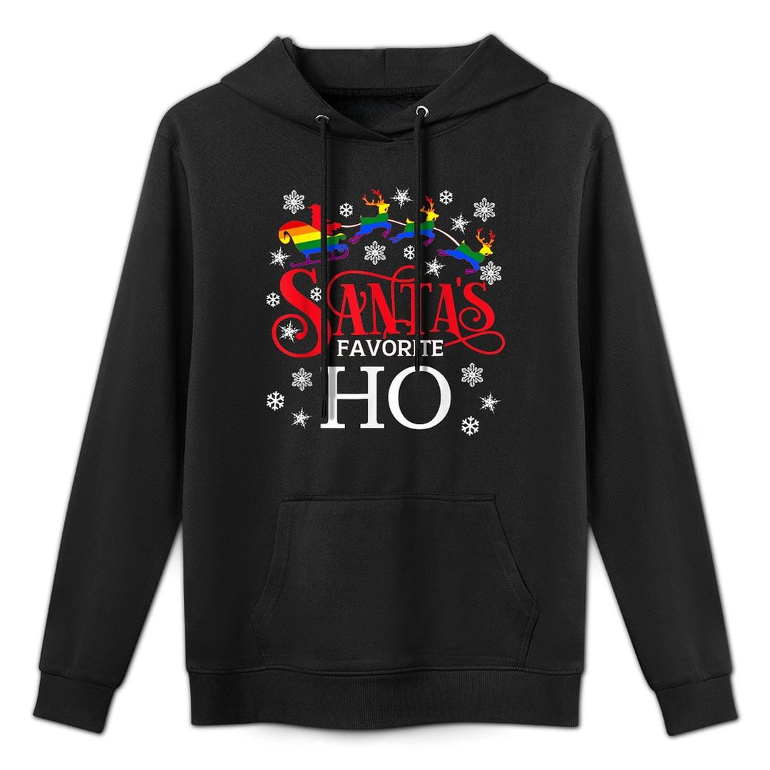 Santas Favorite Ho Gay Funny Christmas Rainbow Lesbian Queer Colorfast Hoodie