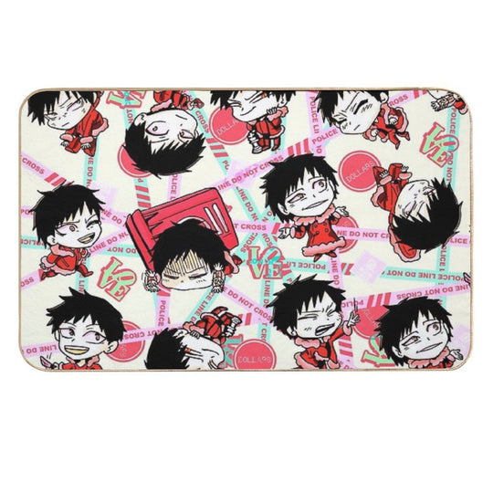 Durarara!! Izaya Orihara Chibi Throw Blanket V2  High-Traffic Bath Mat