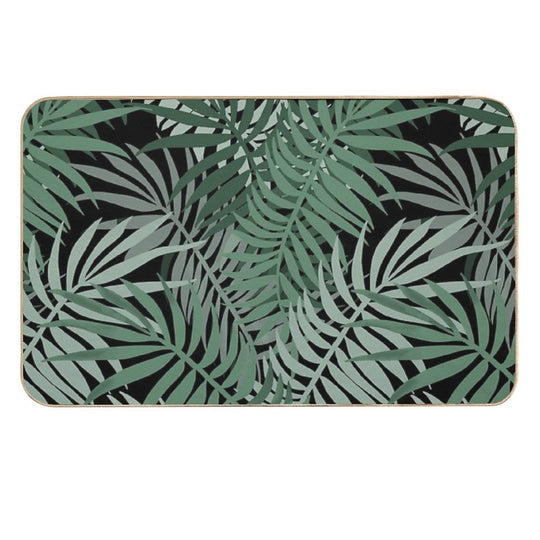 Green Palm Fronds  Pet-Safe Bath Mat