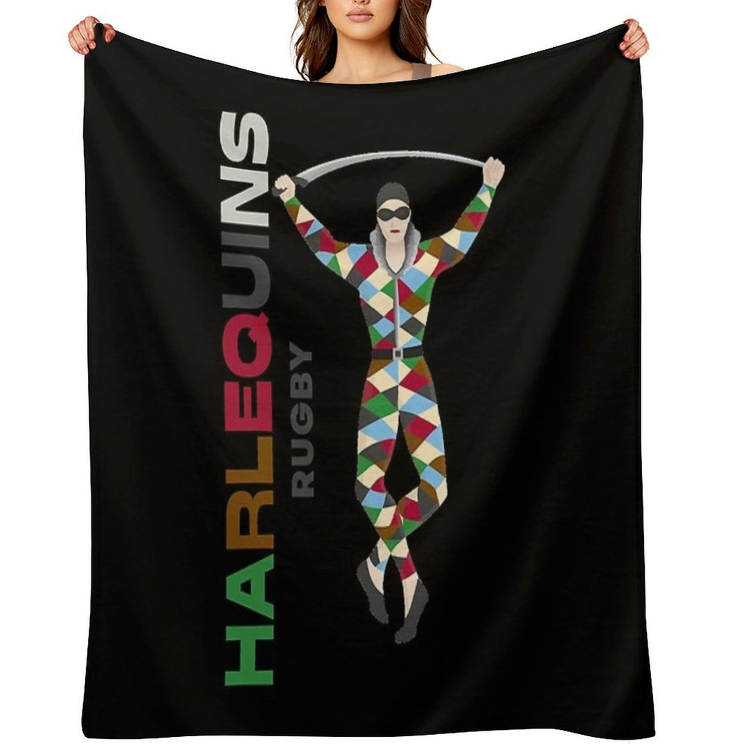 Harlequins Rugby Essential Machine-washable Throw Blanket