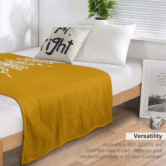 Vintage Pyrex Butterfly Gold White Design Anti-pilling Throw Blanket