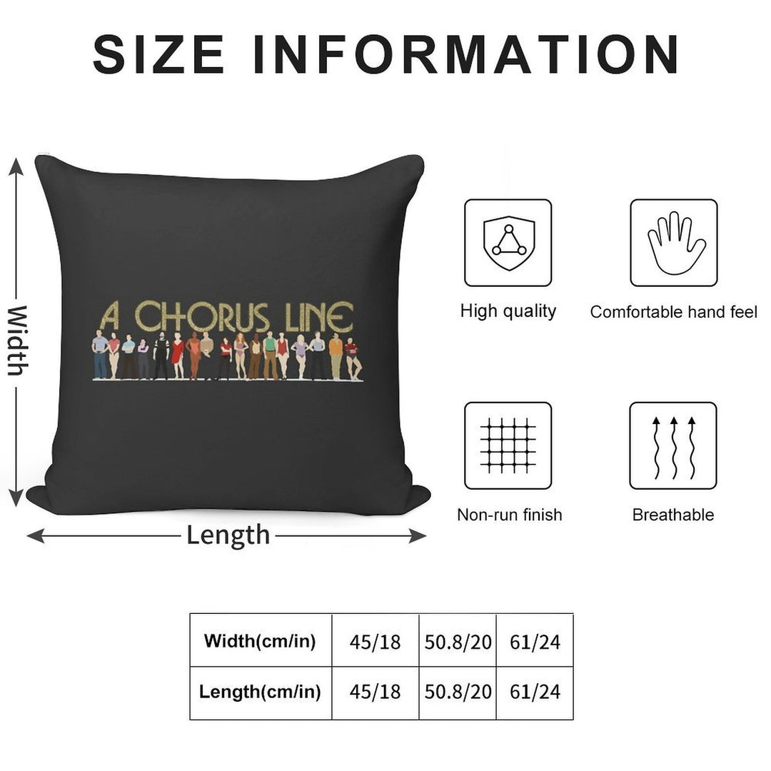A Chorus Line Soft Reinforced Edging Throw Pillow