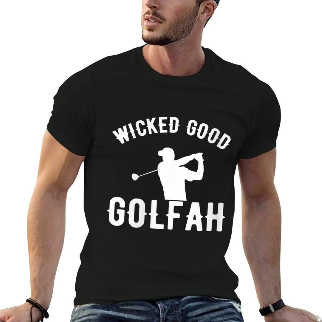 Womens Wicked Good Golfah Funny Golf V-Neck  Vintage-inspired T-Shirt