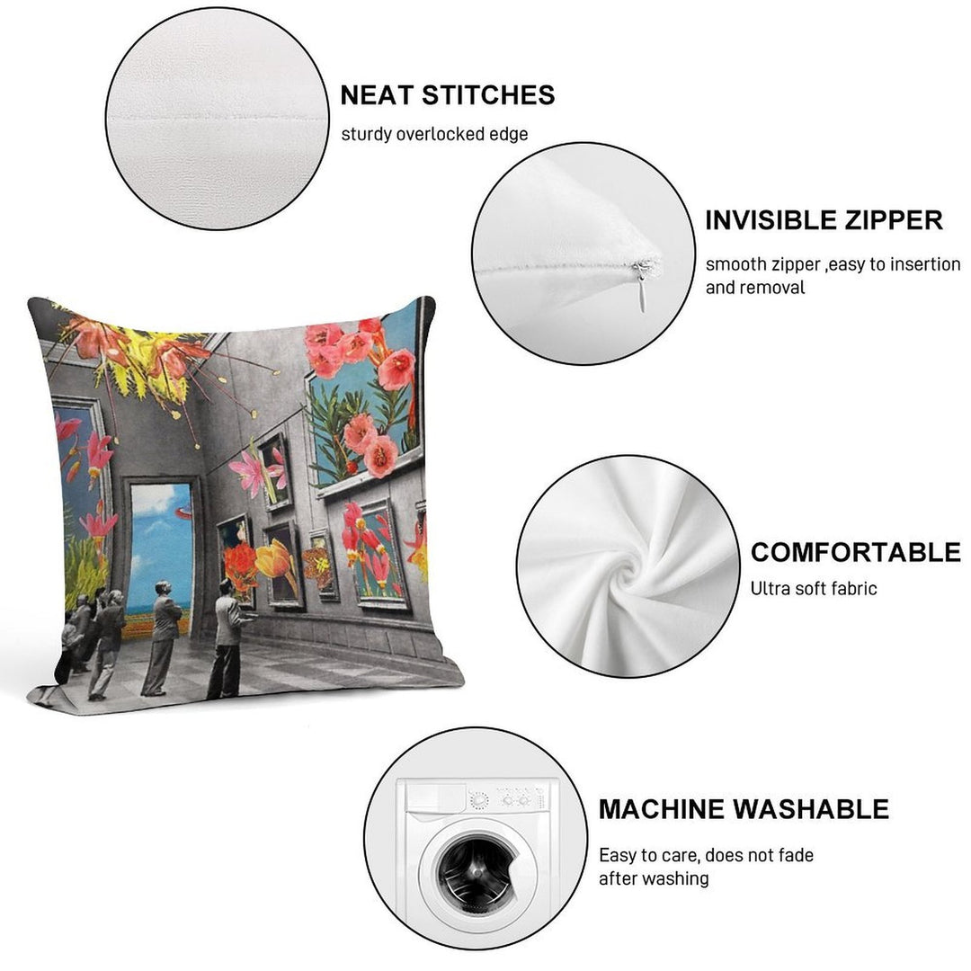 Natural History Museum Soft Shrink-Resistant Throw Pillow