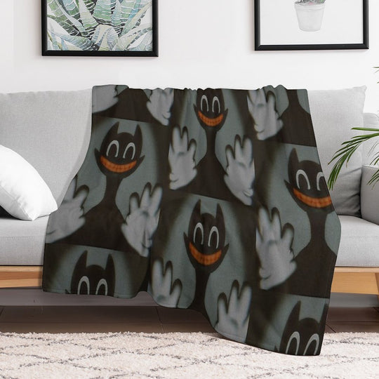 Cartoon Cat Machine-washable Throw Blanket