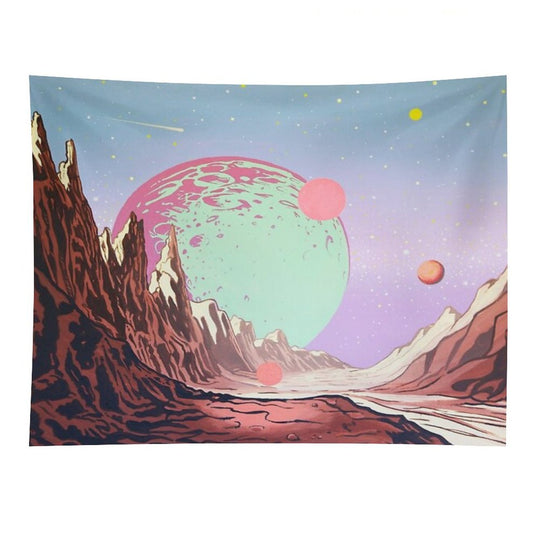 Green Moon Tapestry