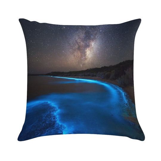 Milky Bioluminescence - 2nd Edition Soft Hidden Zipper Throw Pillow