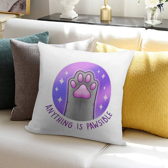 Anything Is Pawsible Soft Multiple Sizes Throw Pillow