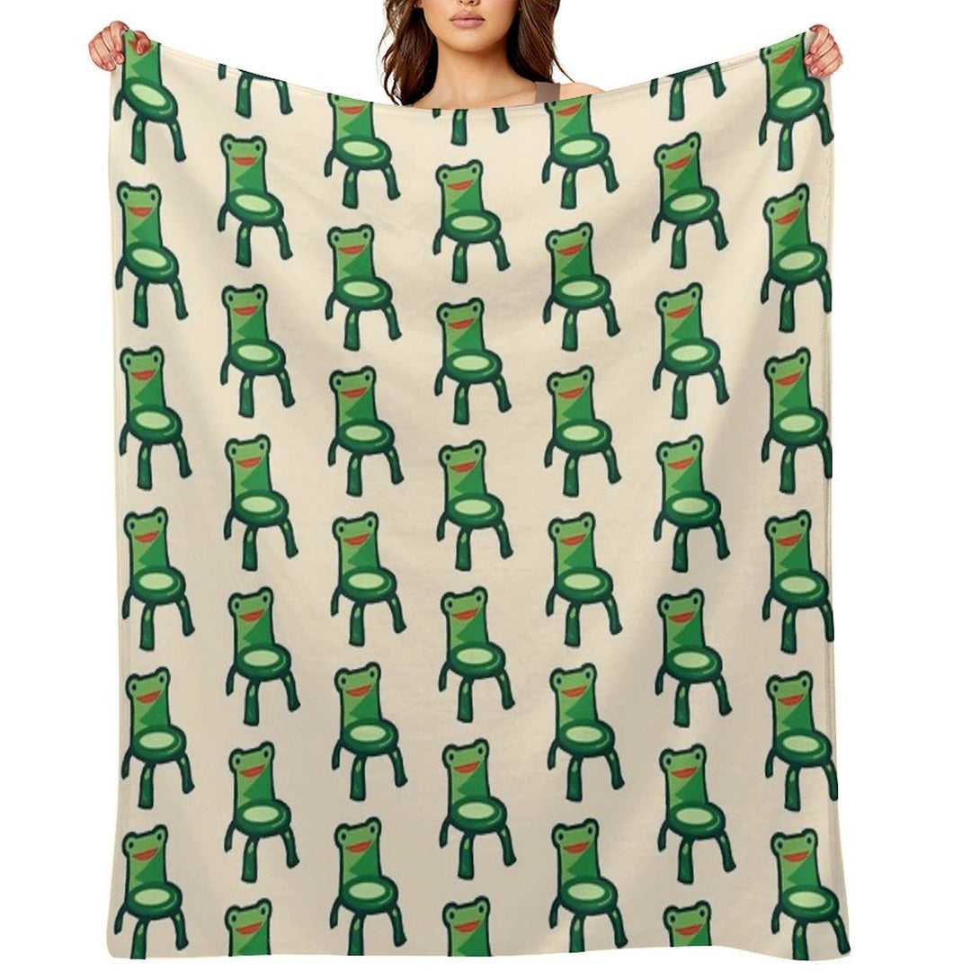 Froggy Chair Eco-conscious Throw Blanket