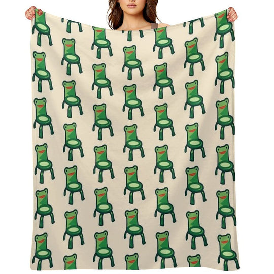 Froggy Chair Eco-conscious Throw Blanket