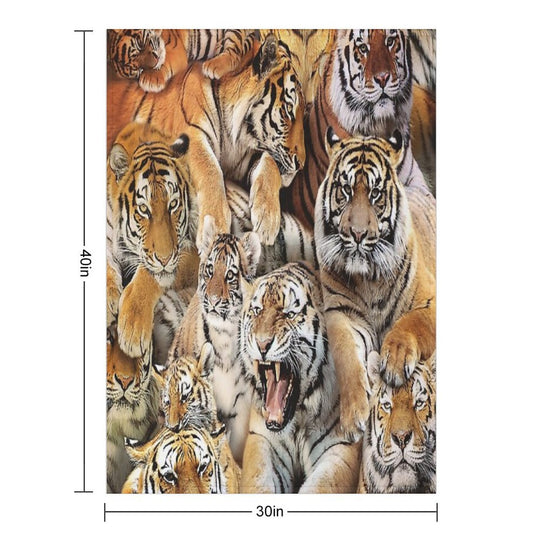 Tigers Travel-friendly Throw Blanket