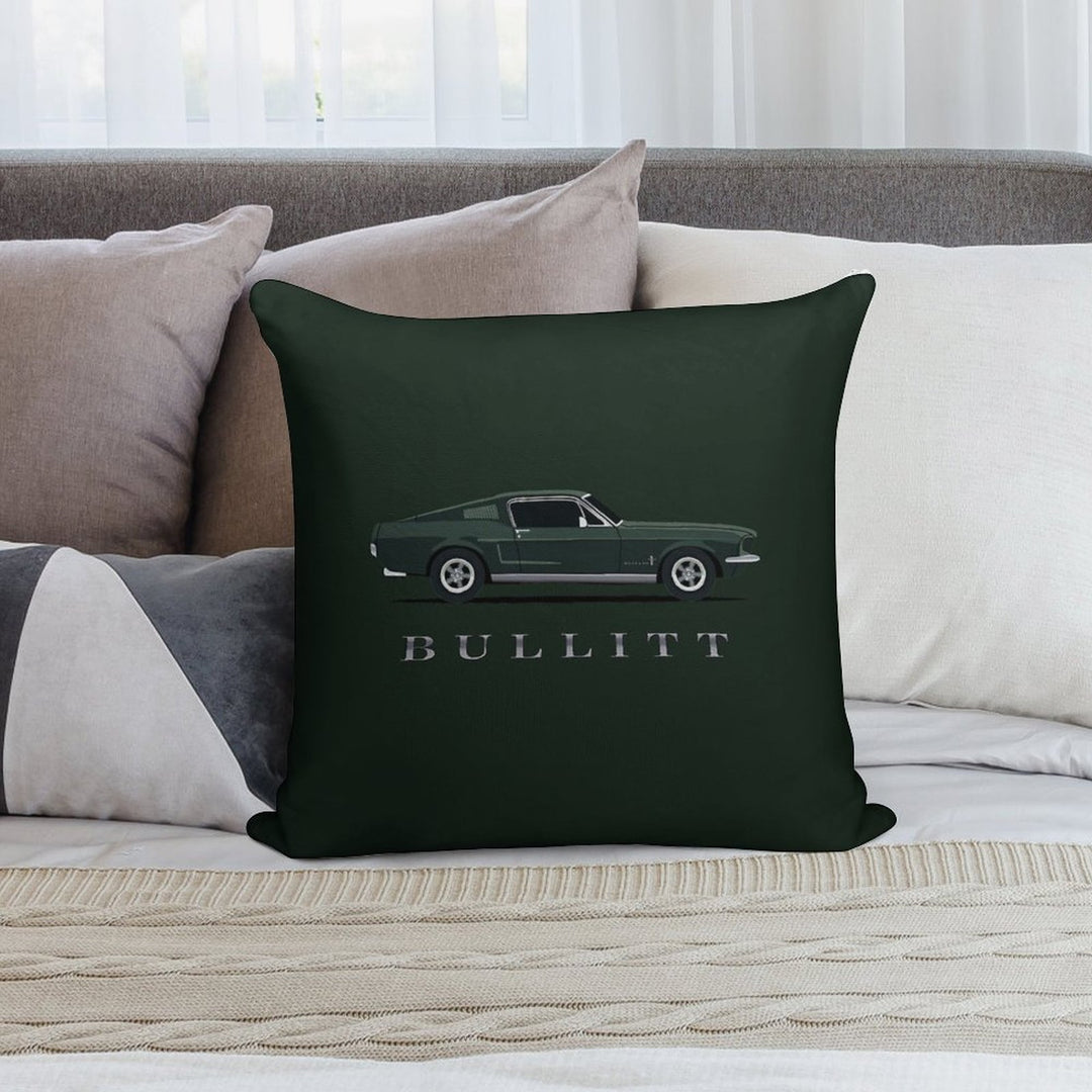 Mustang Bullitt Soft Skin-Friendly Throw Pillow