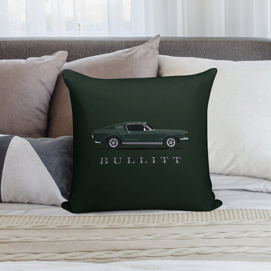 Mustang Bullitt Soft Skin-Friendly Throw Pillow