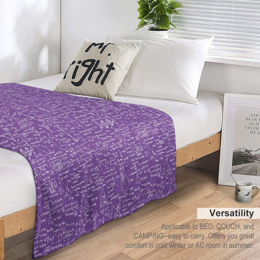 Physics Equations  Purple Anti-pilling Throw Blanket