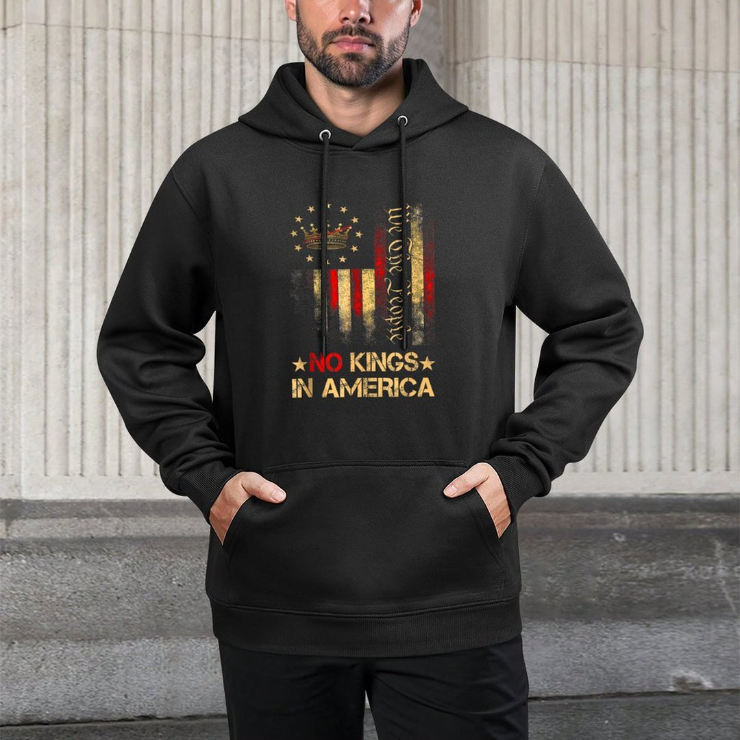 Patriotic Pro-Democracy Protest June 14 No Kings In America Relaxed Fit Hoodie