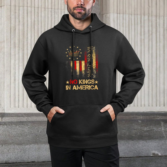 Patriotic Pro-Democracy Protest June 14 No Kings In America Relaxed Fit Hoodie