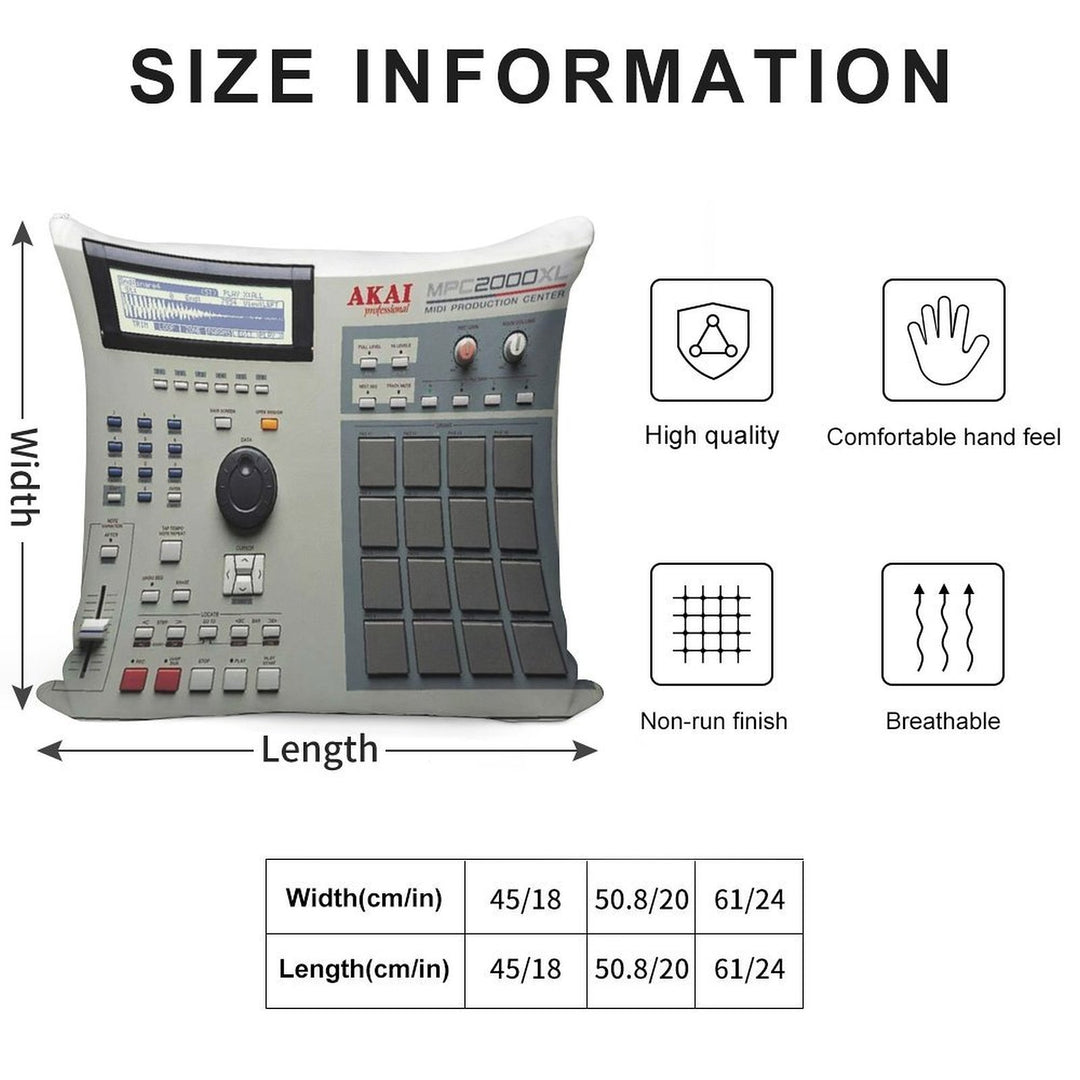 AKAI MPC 2000XL 90s Underground Hip Hop Soft Style Accent Throw Pillow