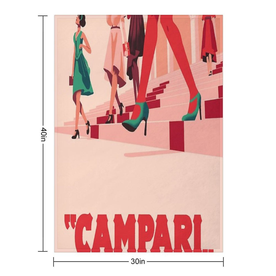 Vintage Campari Multi-functional Throw Blanket