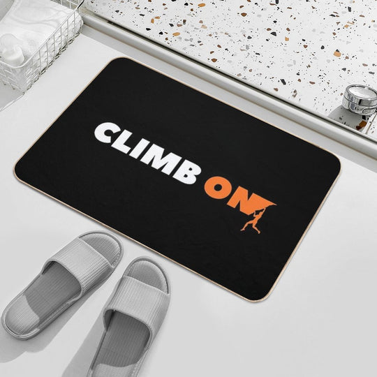 Climb On. Rock Climbing  Stain-Proof Bath Mat
