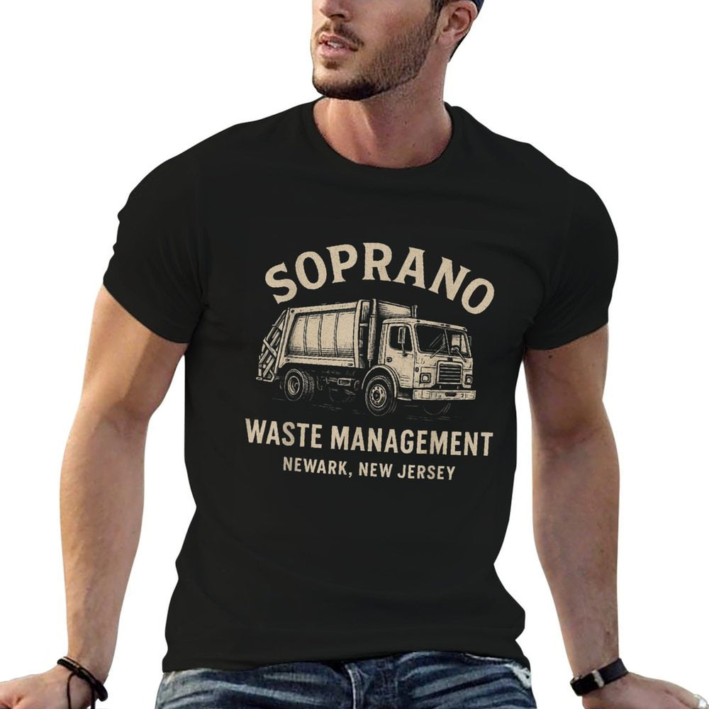 Soprano Waste Manaent Newark NJ Garbage Truck Design  Durable T-Shirt