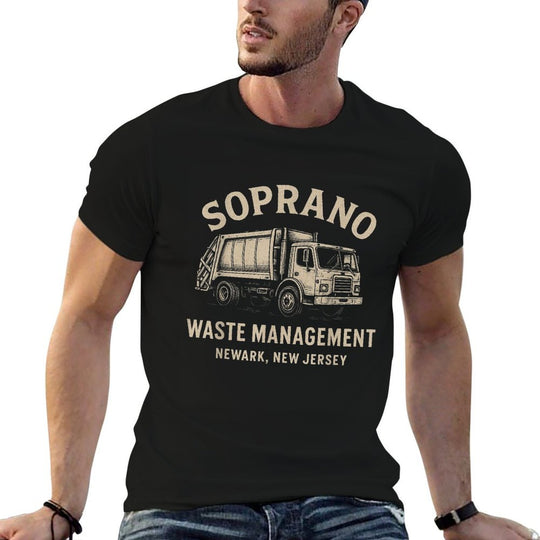 Soprano Waste Manaent Newark NJ Garbage Truck Design  Durable T-Shirt