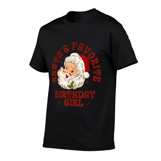 Santas Favorite Birthday Girl Cute Girls Christmas Birthday  Vintage-inspired T-Shirt