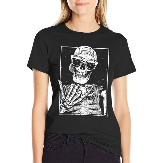 Skeleton Rock Hand Halloween Costume Cool Rock Music Rocker  Quick-drying T-Shirt
