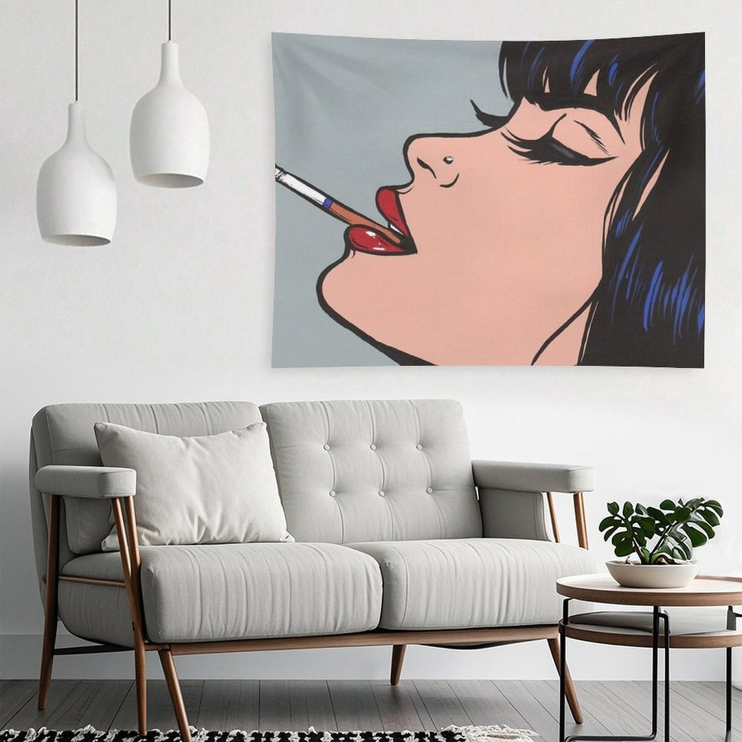 Smoking Girl Tapestry
