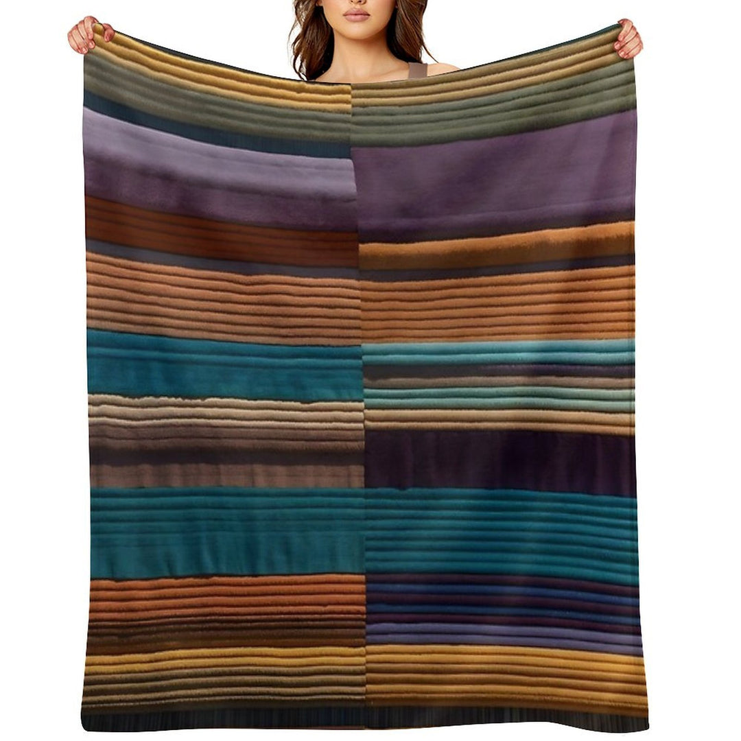 Nomad Colorful Stripes Anti-pilling Throw Blanket