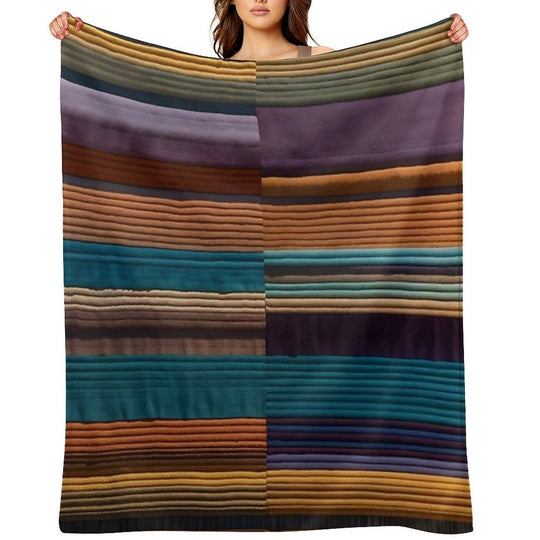 Nomad Colorful Stripes Anti-pilling Throw Blanket