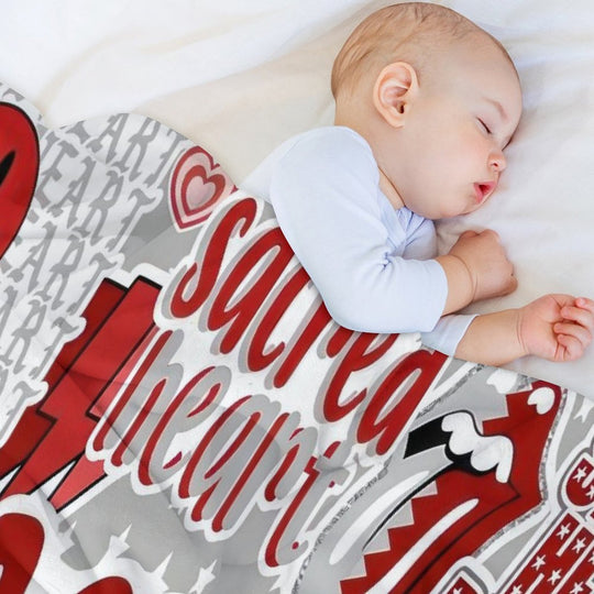 Sacred Heart Collage Comfort Throw Blanket
