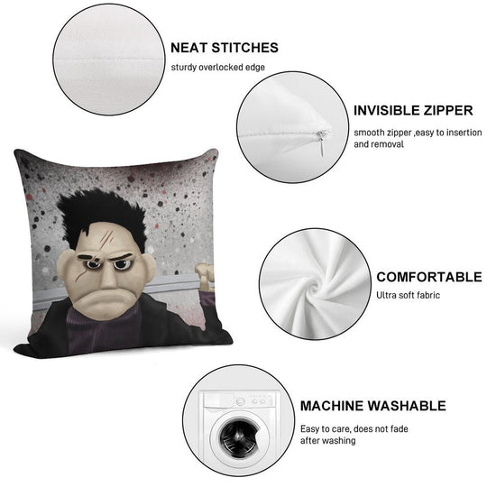 Angel - Smile Time Puppet Soft Fade-Resistant Throw Pillow