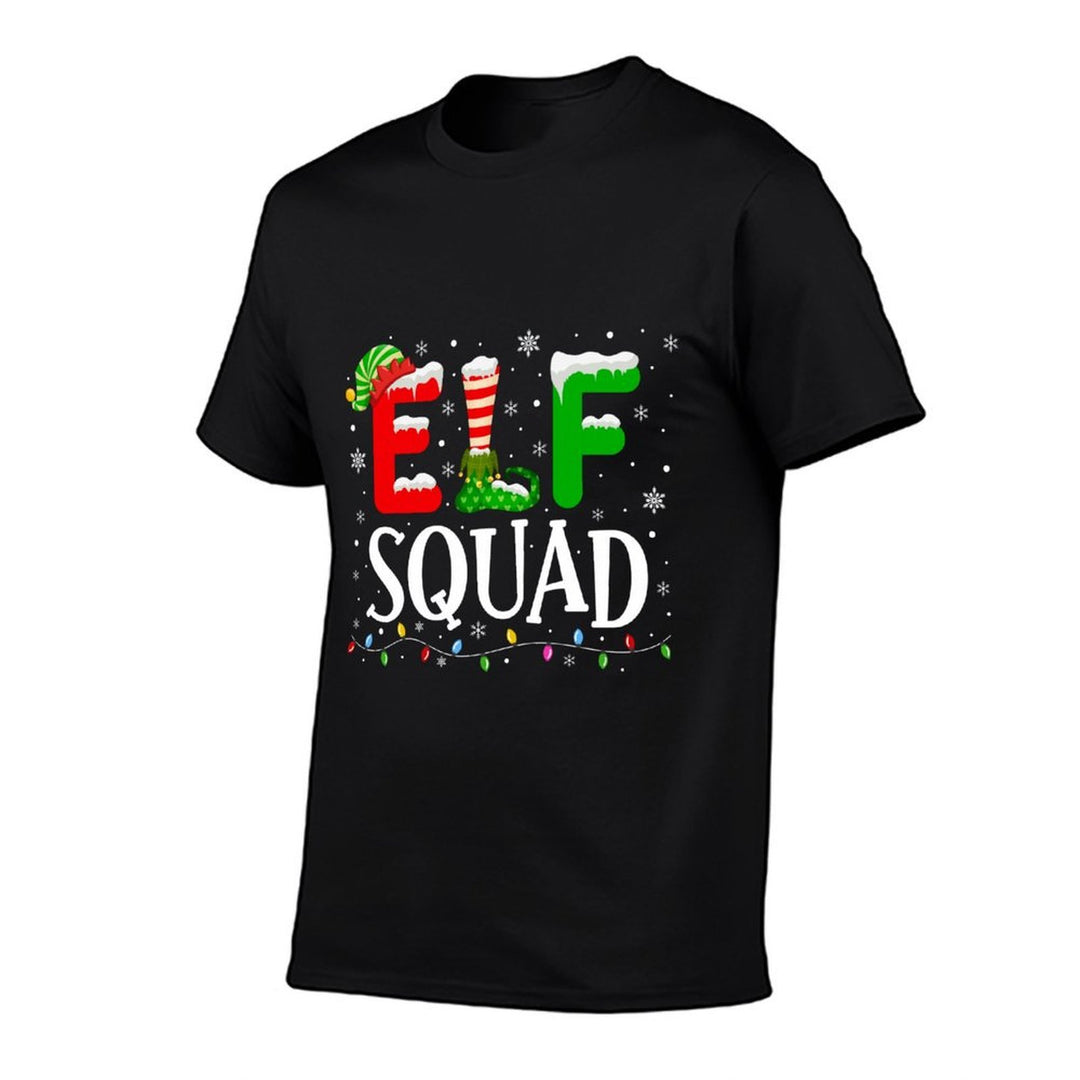 Xmas Elf Squad Family Matching Group Christmas  Fade-proof Color T-Shirt