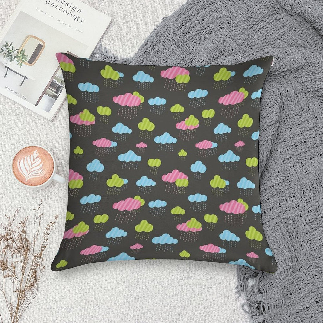 Rainy Clouds Soft Reinforced Edging Throw Pillow