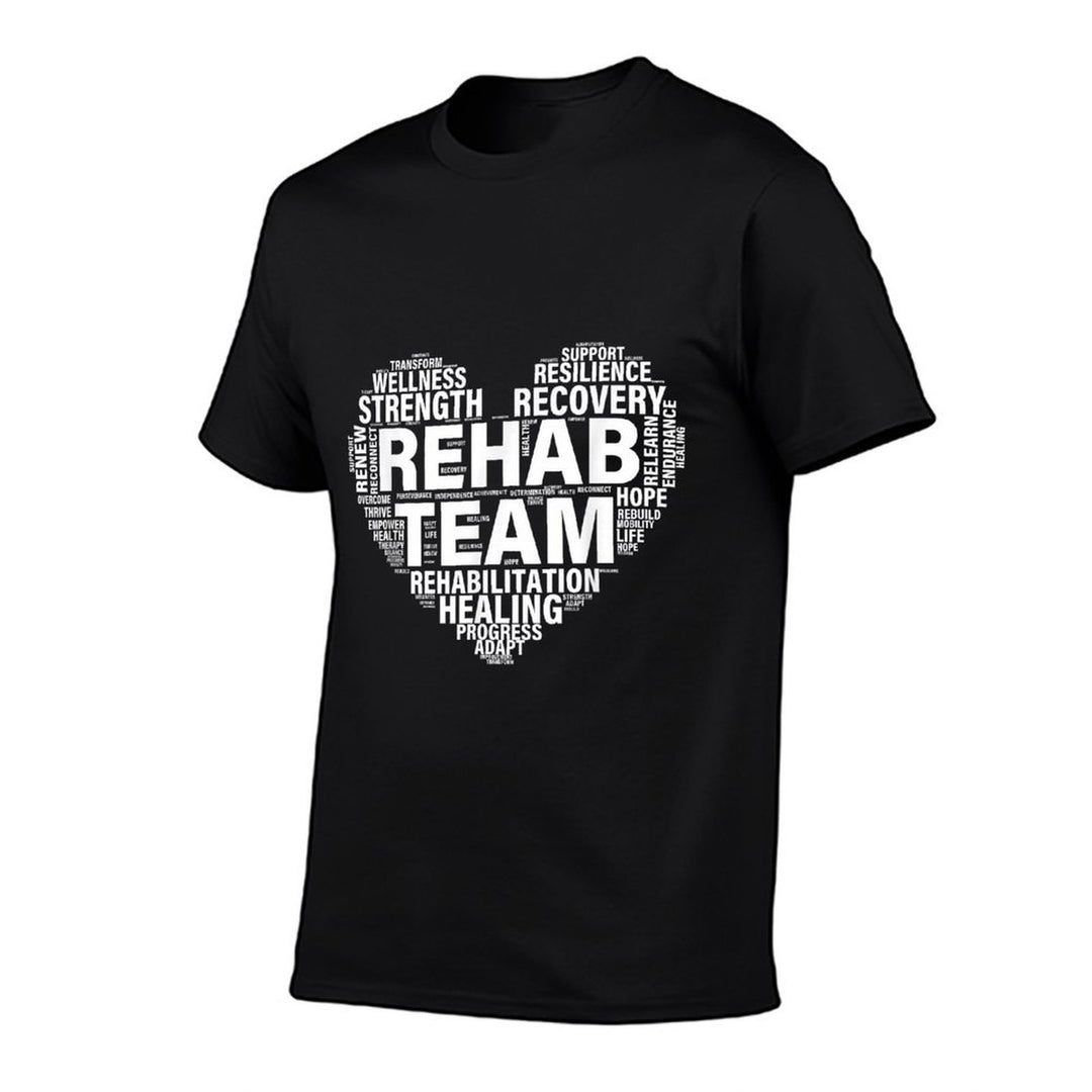 Rehab Team Physical Therapy Rehabilitation Awareness Week PT  Relaxed-fit T-Shirt