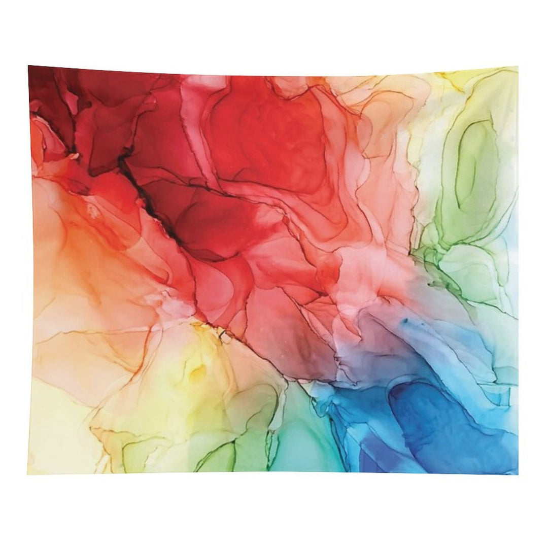 Rainbow Good Vibes Abstract Painting Tapestry