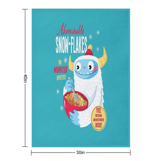 Abominable Snowflakes Quick-dry Throw Blanket