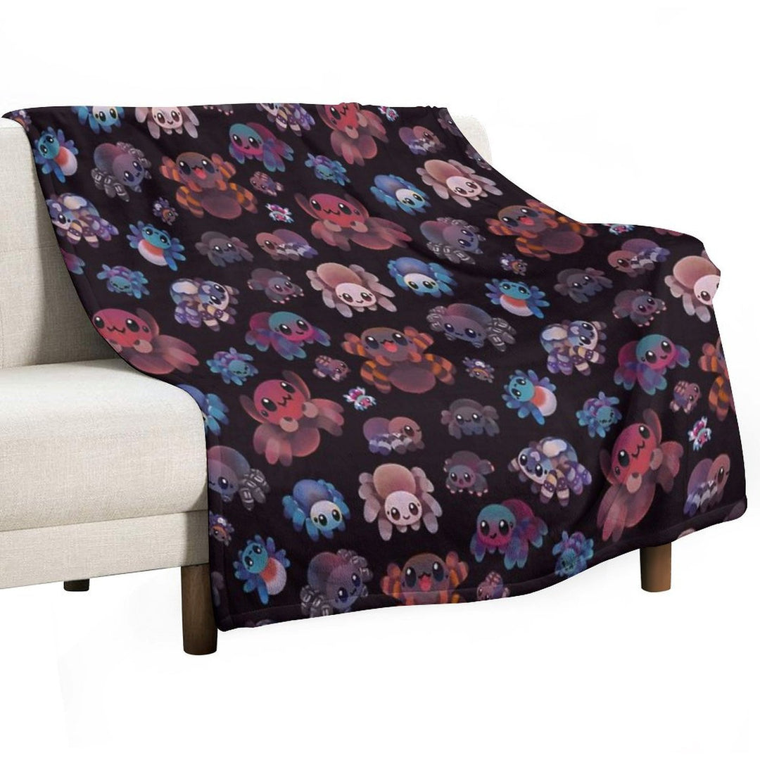 Tarantulas - Dark Sustainable Throw Blanket
