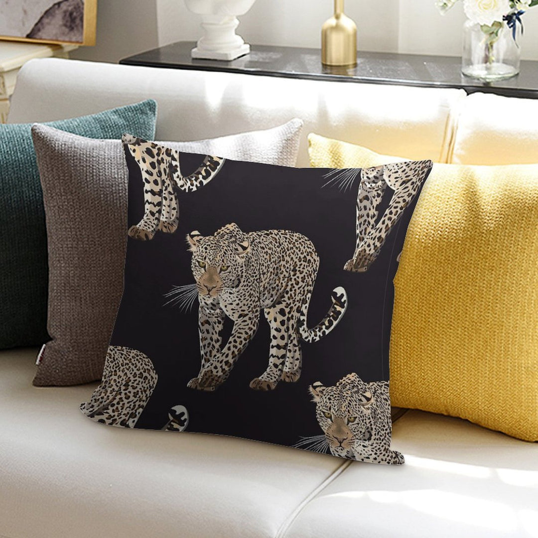 Leopard Soft Hidden Zipper Throw Pillow