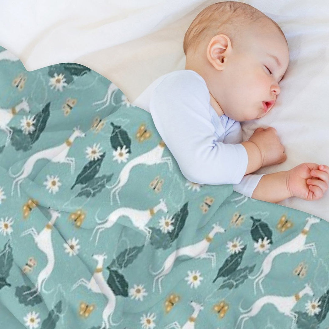 Greyhound And Butterfly Comfort Throw Blanket