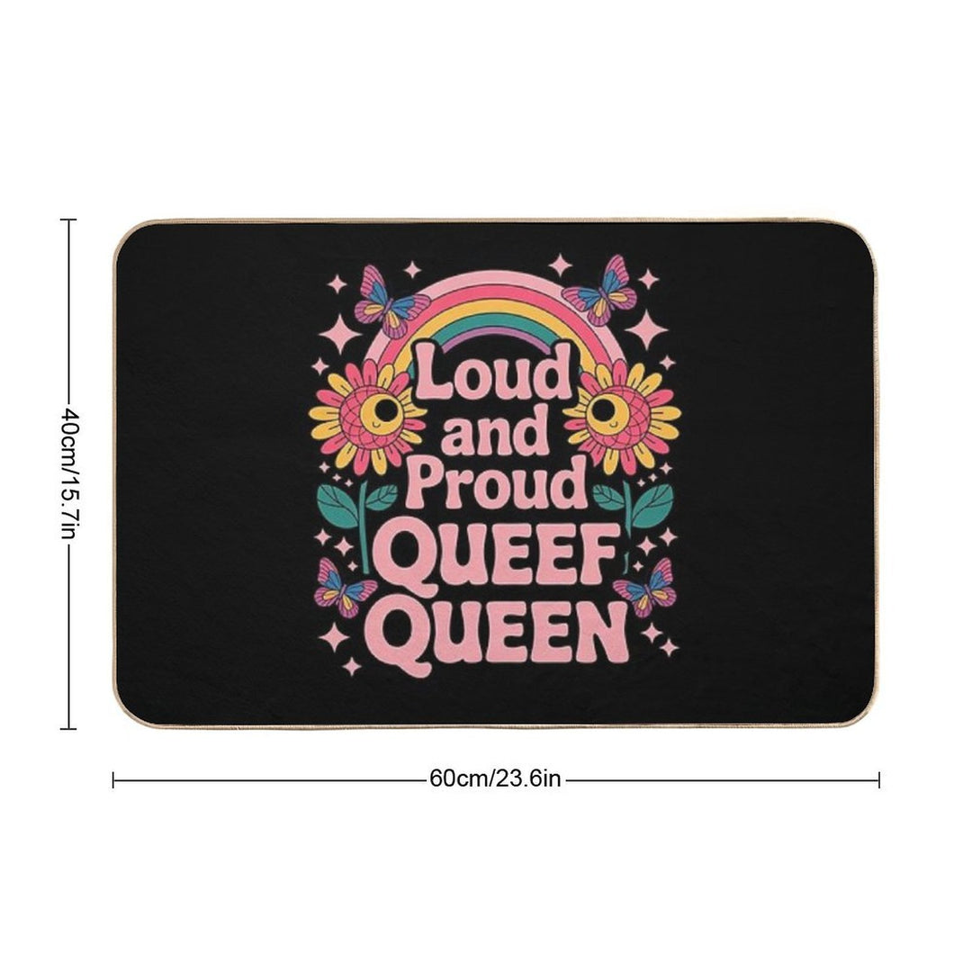 Queef Queen Embarrassing Adult Women Inappropriate Queefing  Slip-Resistant Bath Mat