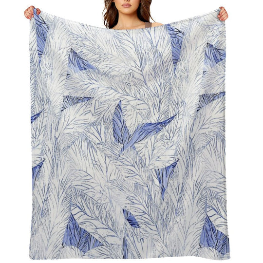 Welcome to The Jungle Elegant Tropical Foliage Pattern, Summer Print Machine-washable Throw Blanket