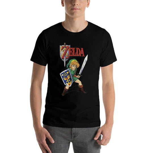 Legend of Zelda Grey Cartoon Art - Crew Neck, Classic Fit,  Odor-resistant T-Shirt