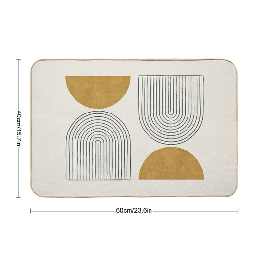 Arch Balance Gold - Mid Century Modern  Multi-Purpose Bath Mat