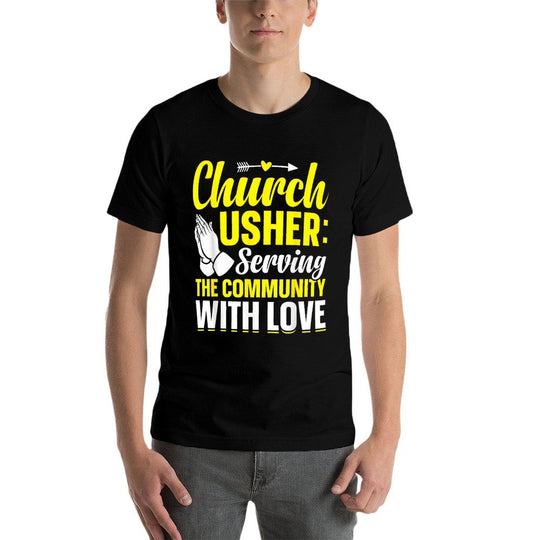 Church Usher Serving The Community With-Love Lord God Lover  Breathable T-Shirt